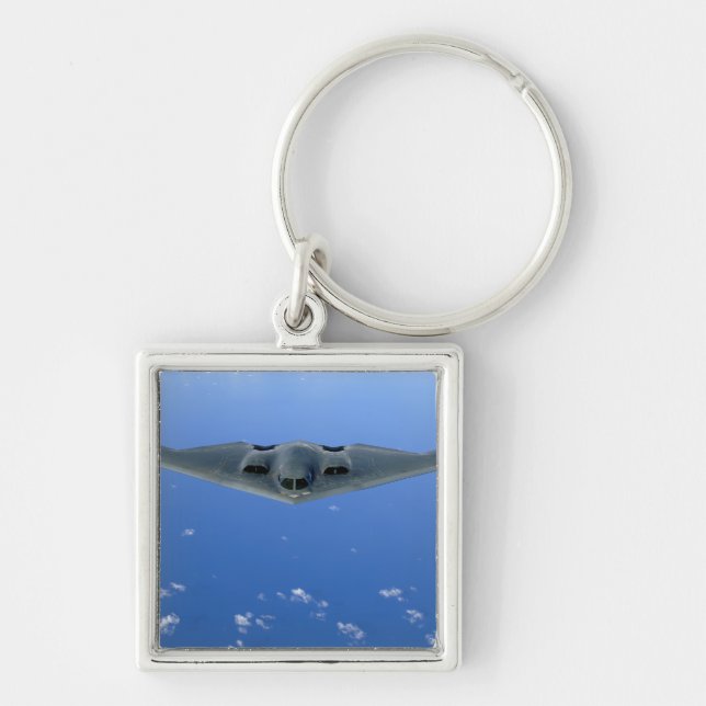 A B-2 Spirit soars through the sky Keychain (Front)