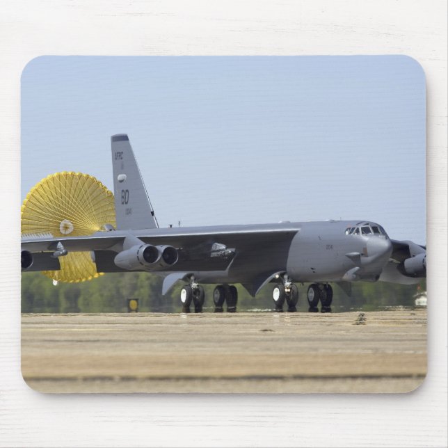 A B-52 Stratofortress deploys its drag chute Mouse Pad (Front)