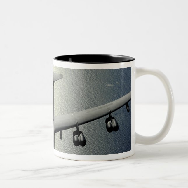 A B-52 Stratofortress in flight 2 Two-Tone Coffee Mug (Right)