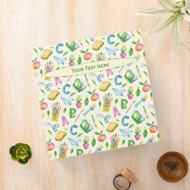 A B C School Watercolor Binder (In Situ)