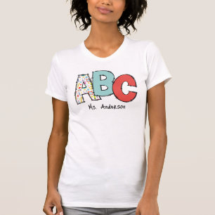 A, B, C, Teacher Personalized T-Shirt