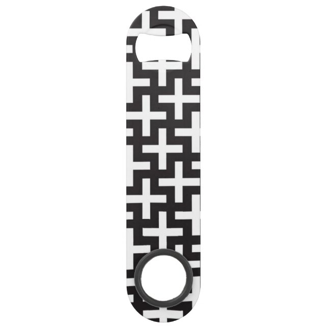 A b&w patterns made with 'plus' sign bar key (Front)