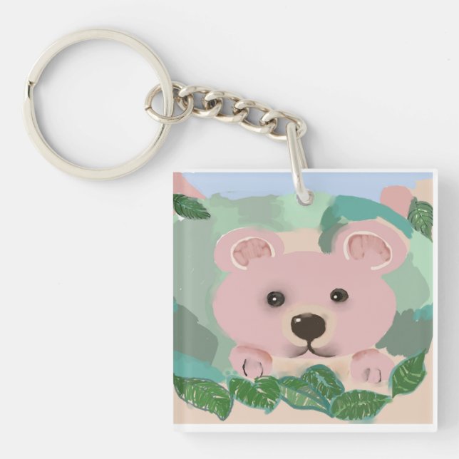 A baby bear keychain (Front)