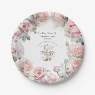 A Baby Dragon is on it's Way Baby Shower Plates