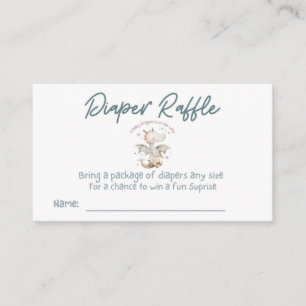 A Baby Dragon is on the Way Diaper Raffle  Enclosure Card