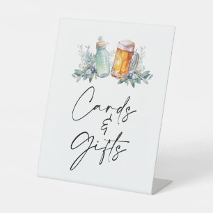 A Baby Is Brewing Baby Shower Cards And Gifts Pedestal Sign