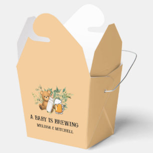 A baby is brewing baby shower chinese take out favor box