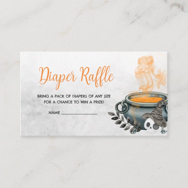 A Baby is Brewing Baby Shower Diaper Raffle Enclosure Card (Front)