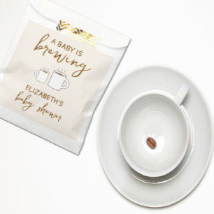 A Baby Is Brewing Baby Shower Favour Bag