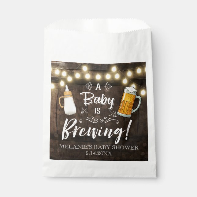A Baby Is Brewing Baby Shower  Favour Bag (Front)