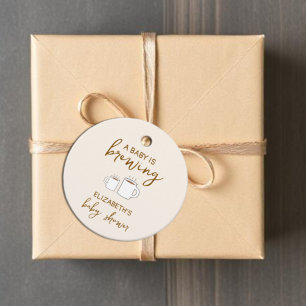 A Baby Is Brewing Baby Shower Favour Tags
