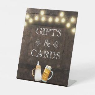 A Baby Is Brewing Baby Shower Gifts and Cards Pedestal Sign