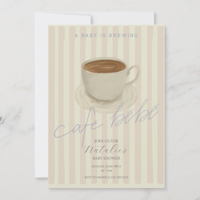 A Baby Is Brewing Baby Shower Invitation (Front)