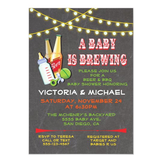 A Baby is Brewing Baby Shower Invitations