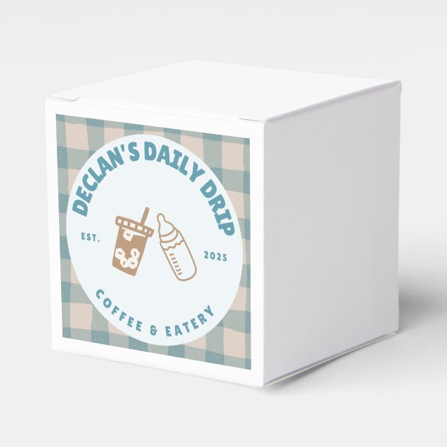 A Baby is Brewing Baby Shower Party Favour Box (Front Side)
