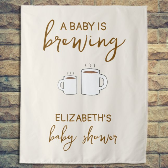 A Baby Is Brewing Baby Shower Tapestry (Creator Uploaded)
