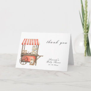 A baby is brewing Baby shower thank you Card