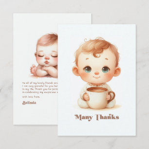 A Baby is Brewing Baby Shower Thank You Card