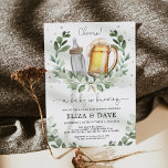 A Baby is Brewing Beers & Bottles Coed Shower Invitation<br><div class="desc">A baby is brewing! Invite your guests to shower with this chic "beer & bottle" themed invitation. Use the design tools to edit the text,  change font colour and style to create a unique one of a kind invitation design.</div>