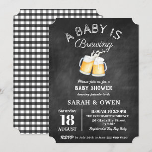 A Baby is Brewing Beers Co-Ed Neutral Baby Shower  Invitation