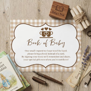 A Baby is Brewing Bring a Book Instead of a Card