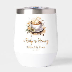 A Baby is Brewing Brown Coffee Baby Shower