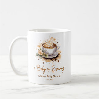 A Baby is Brewing Brown Coffee Baby Shower Coffee Mug