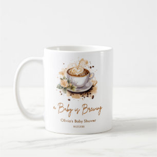 A Baby is Brewing Brown Coffee Baby Shower Mug
