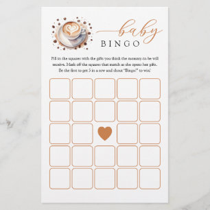 A Baby Is Brewing Coffee Baby Bingo Game