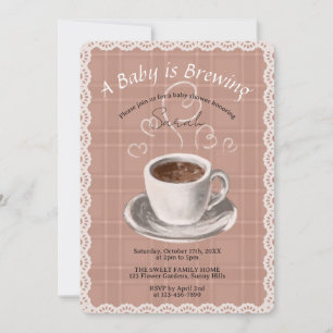 A Baby is Brewing Coffee Baby Show Invitation