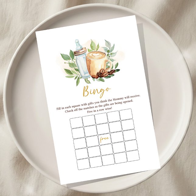 A Baby is Brewing Coffee Baby Shower Bingo Game (Creator Uploaded)