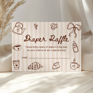 A Baby is Brewing Coffee Baby Shower Diaper Raffle Enclosure Card