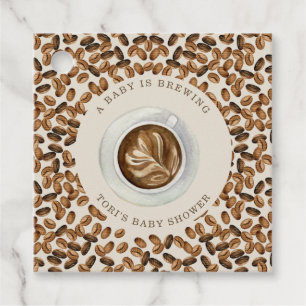 A Baby Is Brewing Coffee Baby Shower Favour Tags