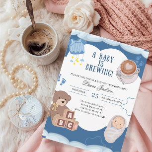 A Baby Is Brewing Coffee Baby Shower  Invitation