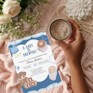 A Baby Is Brewing Coffee Baby Shower  Invitation