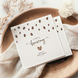 'a Baby is Brewing' Coffee Baby Shower Napkin