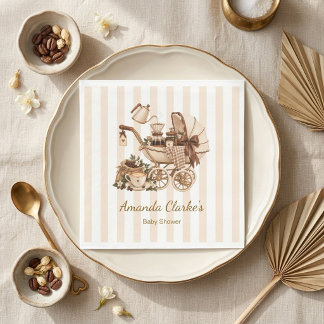 A Baby is Brewing Coffee Baby Shower Napkin