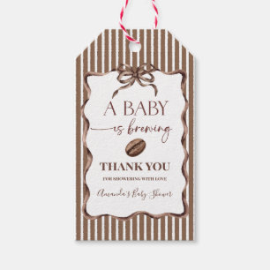A Baby Is Brewing Coffee Baby Shower Party Gift Tags