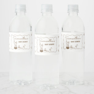 A Baby is Brewing Coffee Baby Shower  Water Bottle Label