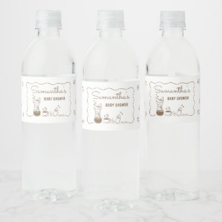 A Baby is Brewing Coffee Baby Shower  Water Bottle Label