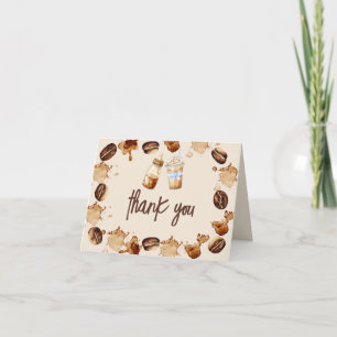 A Baby is Brewing Coffee Boy Baby Shower Thank you Card