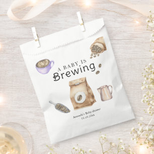 A Baby Is Brewing Coffee Cup Baby Shower Favour Bag