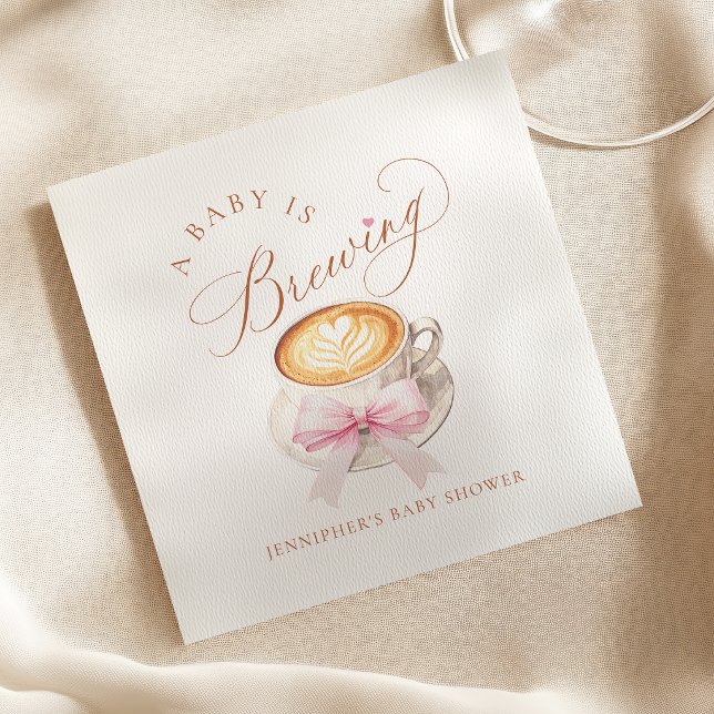 A Baby is Brewing Coffee Napkin (Creator Uploaded)