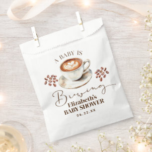 A Baby is Brewing Coffee Theme Baby Shower Favour Bag