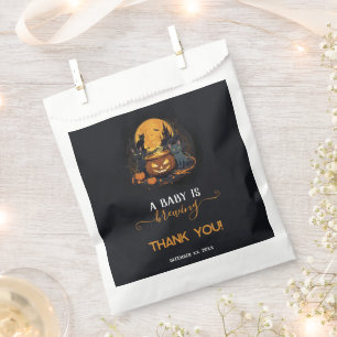 A Baby Is Brewing Cute Halloween Baby Shower Favour Bag