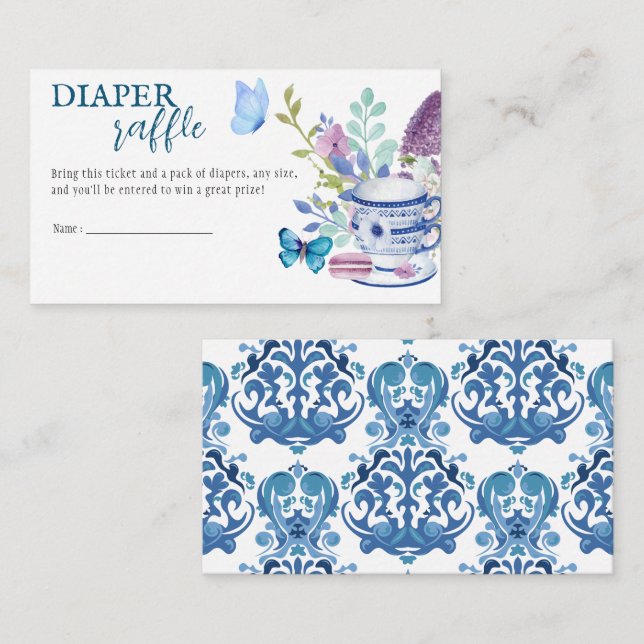 A Baby is Brewing Diaper Raffle Baby shower Enclosure Card (Front/Back)