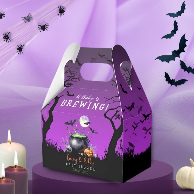 A Baby Is Brewing Halloween Baby Shower Favor Box (Creator Uploaded)