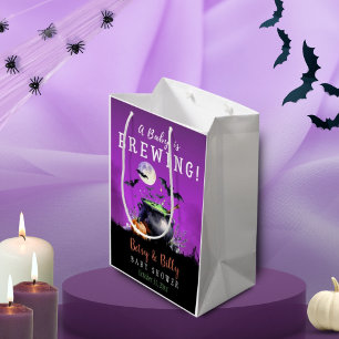 A Baby Is Brewing Halloween Baby Shower Medium Gift Bag