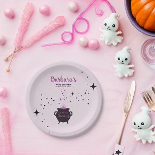 A Baby Is Brewing Halloween Baby Shower  Paper Plate