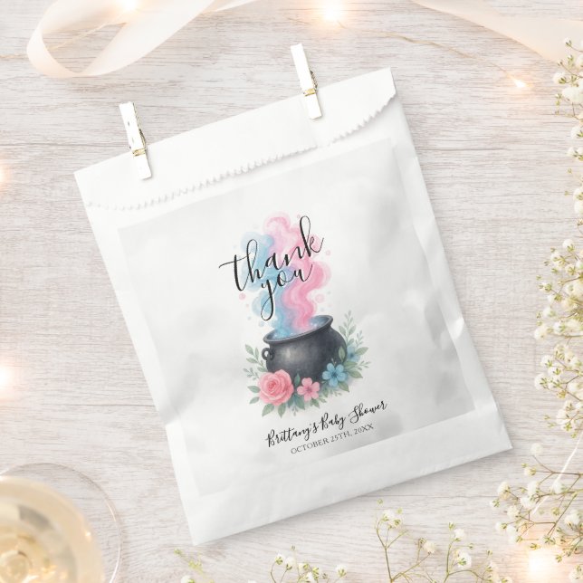 A Baby Is Brewing Halloween Cauldron Favour Bag (Clipped)